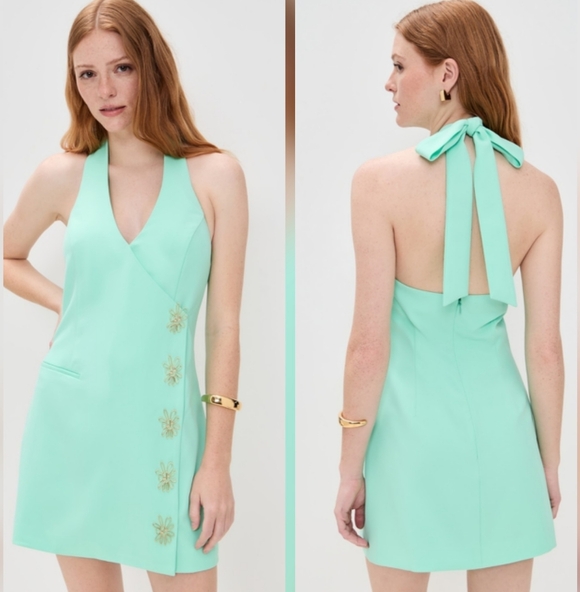 The Wolf Gang Dresses & Skirts - New The Wolf Gang Inka Mini Vest Dress In Aqua